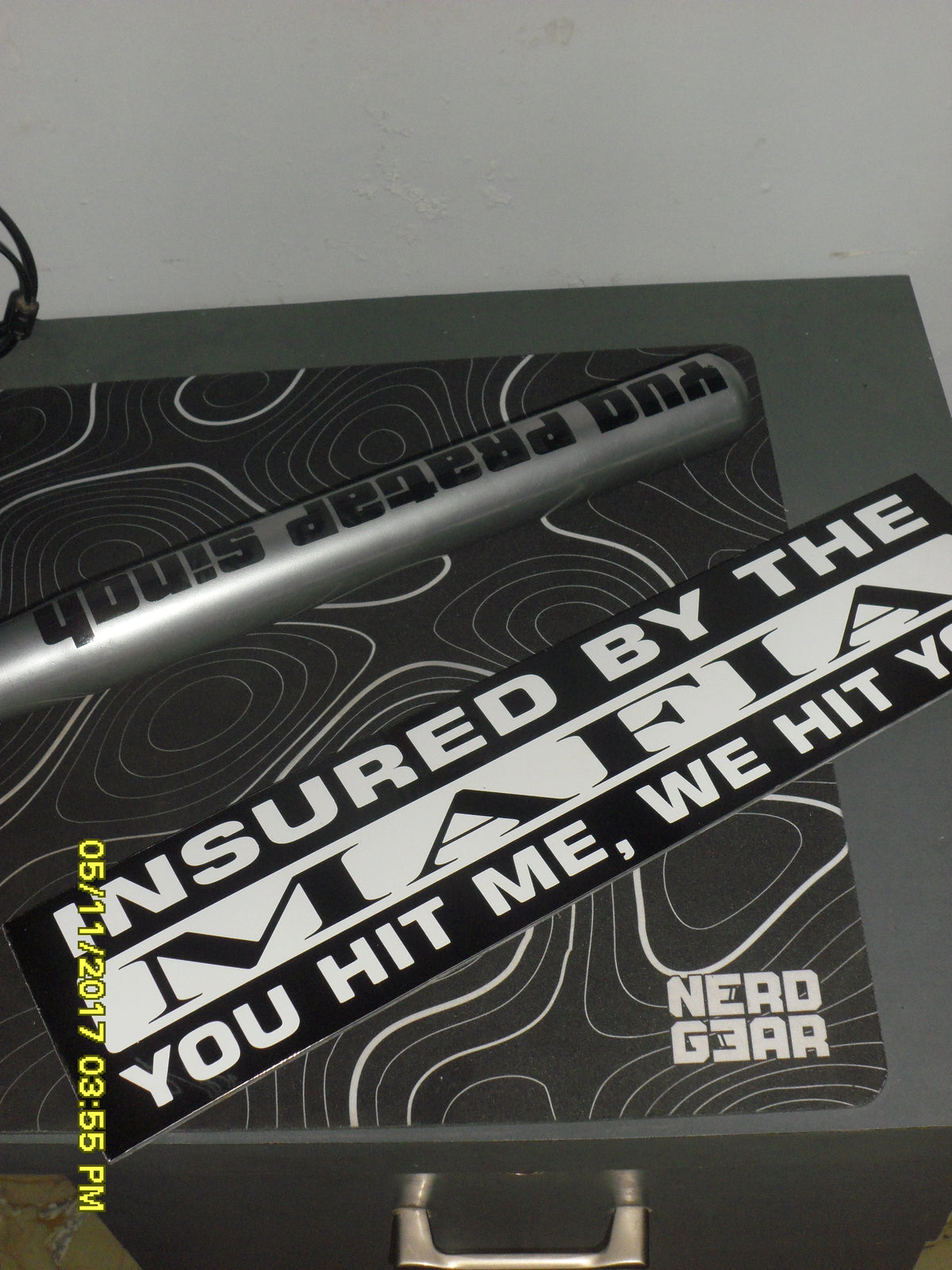 INSURED BY THE MAFIA Magnetic Custom Plate